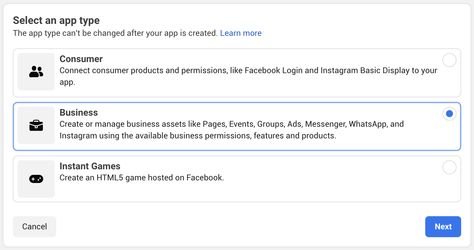 Business App Type.